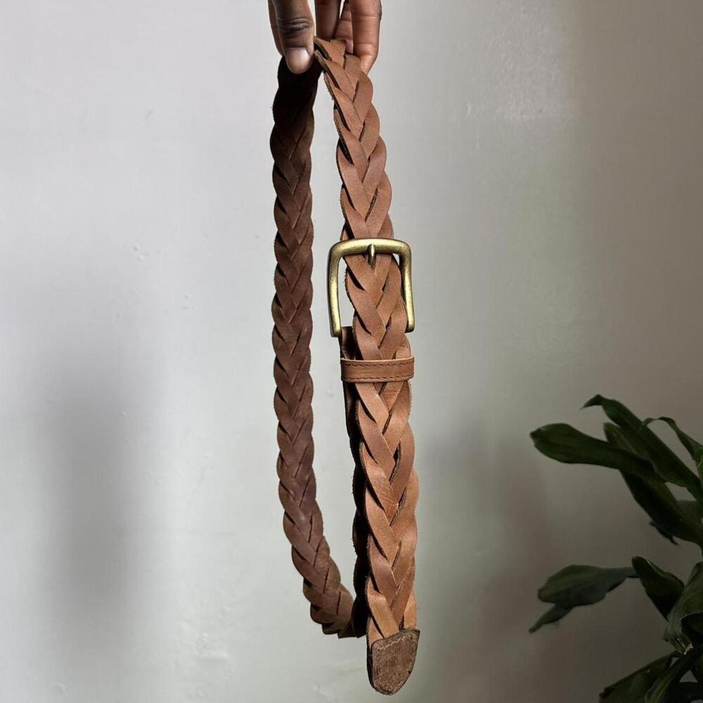 Vintage boho Braided Leather Belt size‎ 38 - Picture 2 of 6